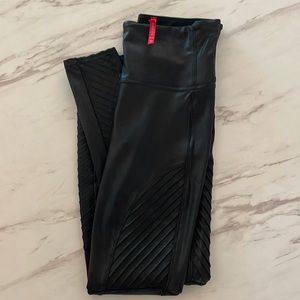 Moto Black Spanx Leggings Size M